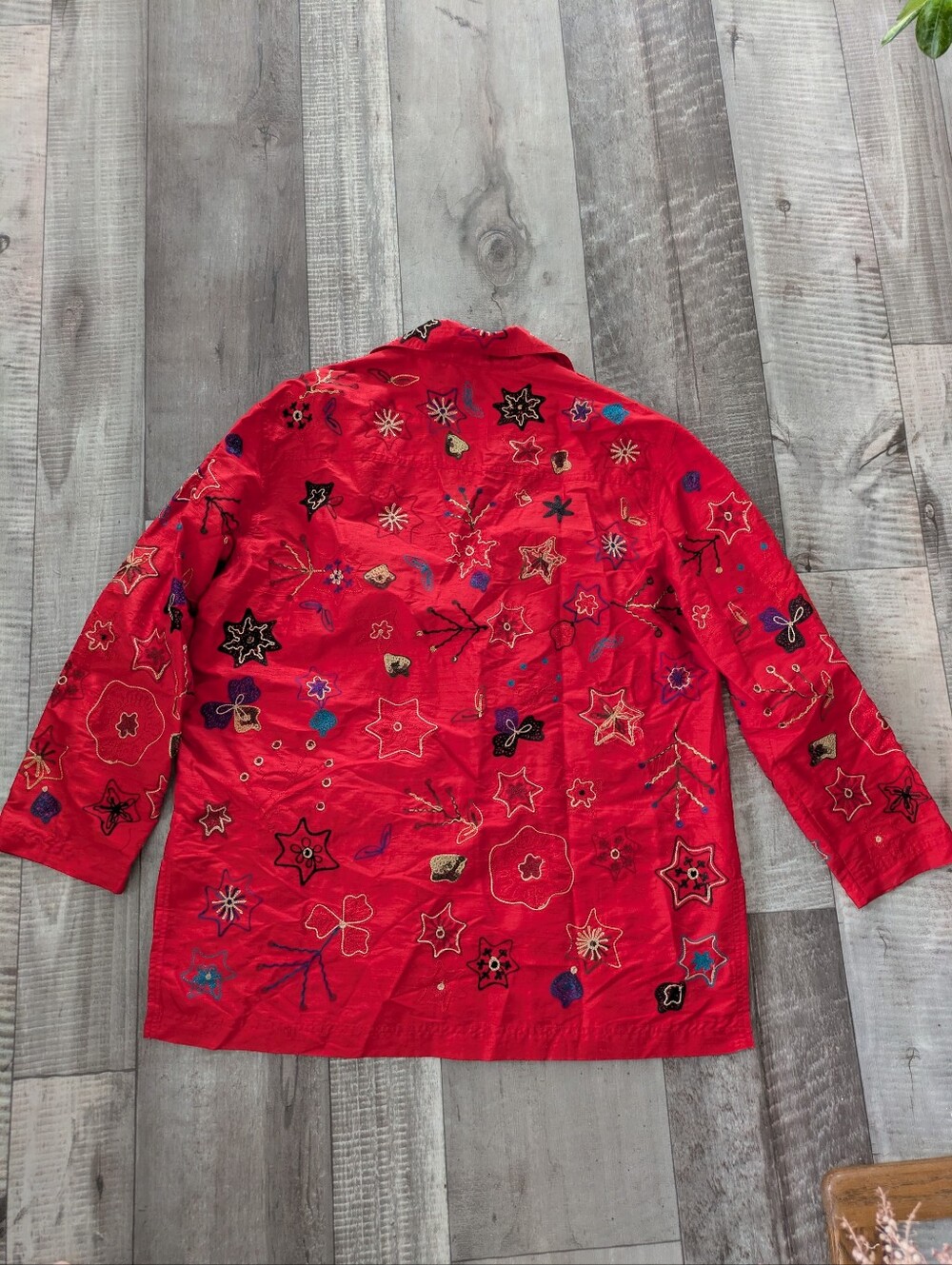 Chico’s Design 100 percent silk Jacket - Picture 3 of 8